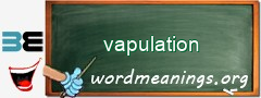 WordMeaning blackboard for vapulation